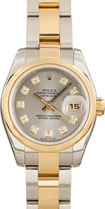 Ladies Rolex Datejust 179163 Slate Diamond Dial
