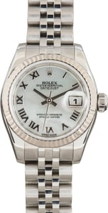 Used Ladies Rolex Datejust Ref 179174 Mother of Pearl Roman Dial