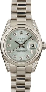 Rolex Ladies Platinum President 179296 Diamonds