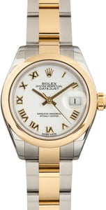 Pre-Owned Lady Rolex Datejust Ref 279163 White Roman Dial