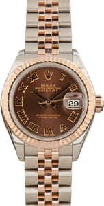Lady Rolex Datejust 28 Chocolate Dial 279171 Steel & Everose Gold