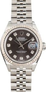 Pre-Owned Rolex Lady Datejust Slate Diamond Dial Ref 279174