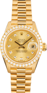 Pre-Owned Rolex Ladies Datejust ref 69138 Diamond Dial & Bezel
