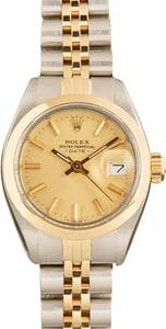 Vintage Ladies Rolex Date Ref 6916 Champagne Dial