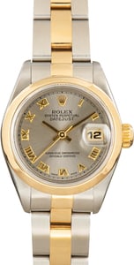 Used Lady Rolex Datejust Ref 69163 Slate Roman Dial