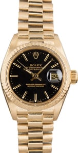 Ladies Rolex Datejust Ref 6917 Black Dial