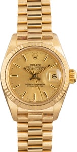 Ladies Rolex Datejust Ref 6917 18k Yellow Gold