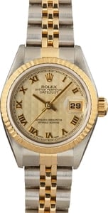 Datejust Ladies Rolex 69173 Ivory Pyramid Dial