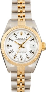 Ladies Rolex Datejust 69173 White Roman Dial