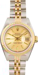 Rolex Lady Datejust ref 69173 Champagne Tapestry Dial