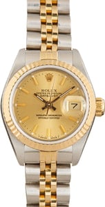 Used Rolex Lady Datejust Ref 69173 Champagne Dial