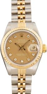 Used Ladies Rolex Datejust Champagne Dial Ref 69173