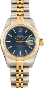 Pre-Owned Rolex Lady Datejust Ref 69173 Blue Dial
