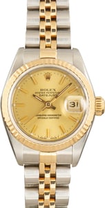 Used Ladies Rolex Datejust Ref 69173 Champagne Index Dial