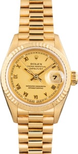 Ladies Rolex Datejust 69178 Champagne Roman Dial