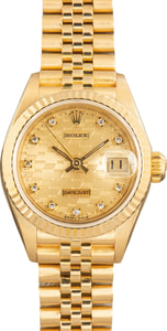 Ladies Rolex Datejust 69178 Chevy Diamond Dial