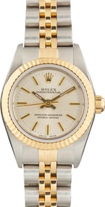 Used Ladies Rolex Oyster Perpetual Ref 76193 Silver Dial