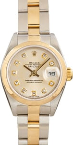 Used Rolex Lady Datejust 79163 Silver Diamond Dial