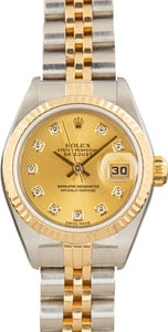 Rolex Datejust Two Tone 79173 Champagne Diamond Dial