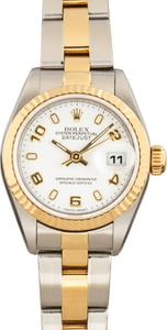 Used Rolex Lady Datejust Ref 79173 White Arabic Dial