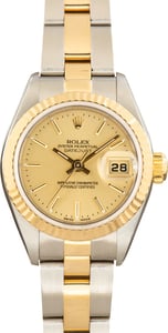 Used Ladies Rolex Datejust Oyster Bracelet Ref 79173 Champagne Dial