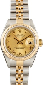 Used Rolex Lady Datejust Ref 79173 Champagne Roman Dial