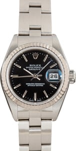 Ladies Rolex Datejust Stainless Steel 79174 Black Dial