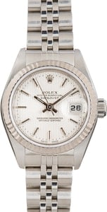 Ladies Rolex Datejust 79174 Silver Tapestry Dial