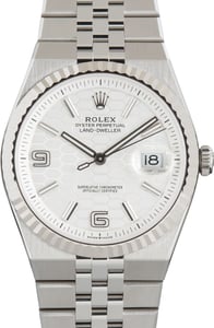 Pre-Owned Rolex Land-Dweller 40 Ref 127334 White Honeycomb Dial