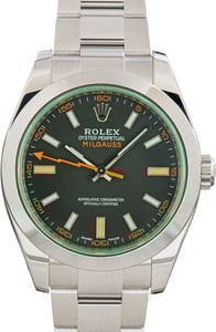 Preowned Rolex Milgauss 116400 Black Dial