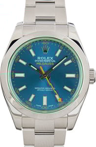 Rolex Milgauss Ref 116400GV Blue Dial