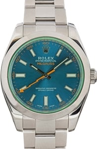 Rolex Milgauss Ref 116400GV Green Crystal