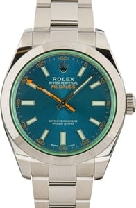 Used Rolex Milgauss Stainless Steel 116400GV Blue Dial