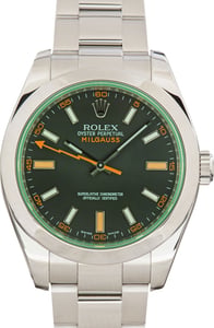 Used Rolex Milgauss Ref 116400GV Black Dial