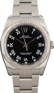 Rolex Oyster Perpetual 36 ref 116034 Black Diamond Dial