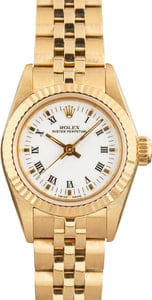Rolex Oyster Perpetual 26 White Dial 67198 Yellow Gold