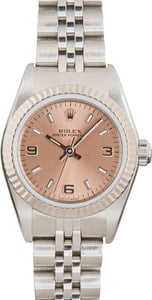 Ladies Rolex Oyster Perpetual 76094 Salmon Dial