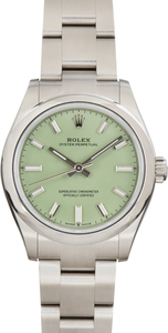 Pre-Owned Rolex Oyster Perpetual 31 ref 277200 Pistachio Dial