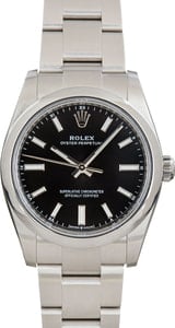 Pre-owned Rolex Oyster Perpetual 34 Ref 124200 Black Dial