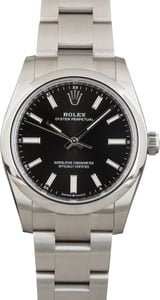 Used Rolex Oyster Perpetual 34 Ref 124200 Black Dial