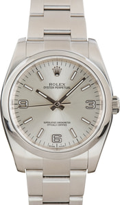 Rolex Oyster Perpetual 116000 Silver Arabic Dial