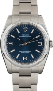 Used Rolex Oyster Perpetual 36 Ref 116000 Blue Arabic Dial