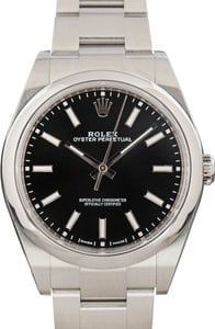 Used Rolex Oyster Perpetual 39 Ref 114300 Black Dial