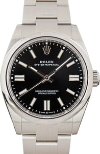 Pre-owned Rolex Oyster Perpetual 41 Ref 134300 Black Dial