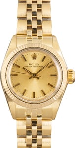 Rolex Lady Oyster Perpetual Champagne Dial 6719 Yellow Gold