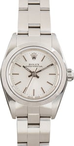 Used Lady Rolex Oyster Perpetual 76080 Silver Dial