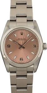 Rolex Oyster Perpetual 31MM Stainless Steel, Oyster Band Pink Arabic Dial, B&P (2006)