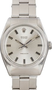 182674 Pre-owned Rolex Oyster Precision 6426 Silver Index Dial