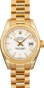 Ladies Rolex President 179178 18k Yellow Gold