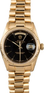 Used Rolex 18038 Day-Date Black Dial